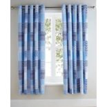 Naples Lined Curtain Blue 168 x 183cm