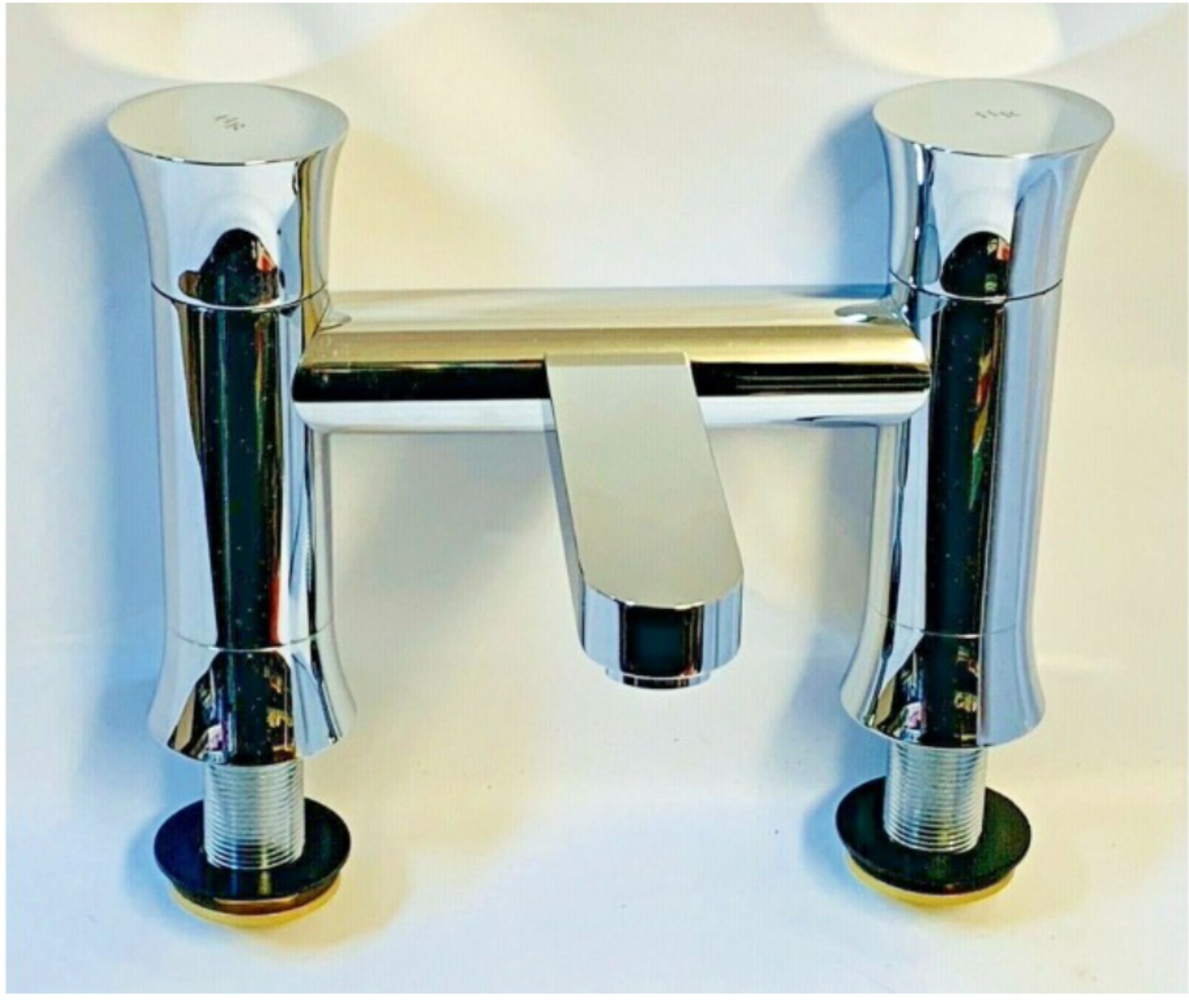2 x Hudson Reed Quill Bath Filler Chrome QUI303 New Tatty Box - Image 3 of 7