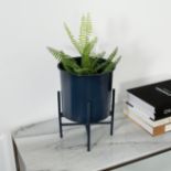 Stilts Navy Blue Plant Holder (30cm) RRP - £50