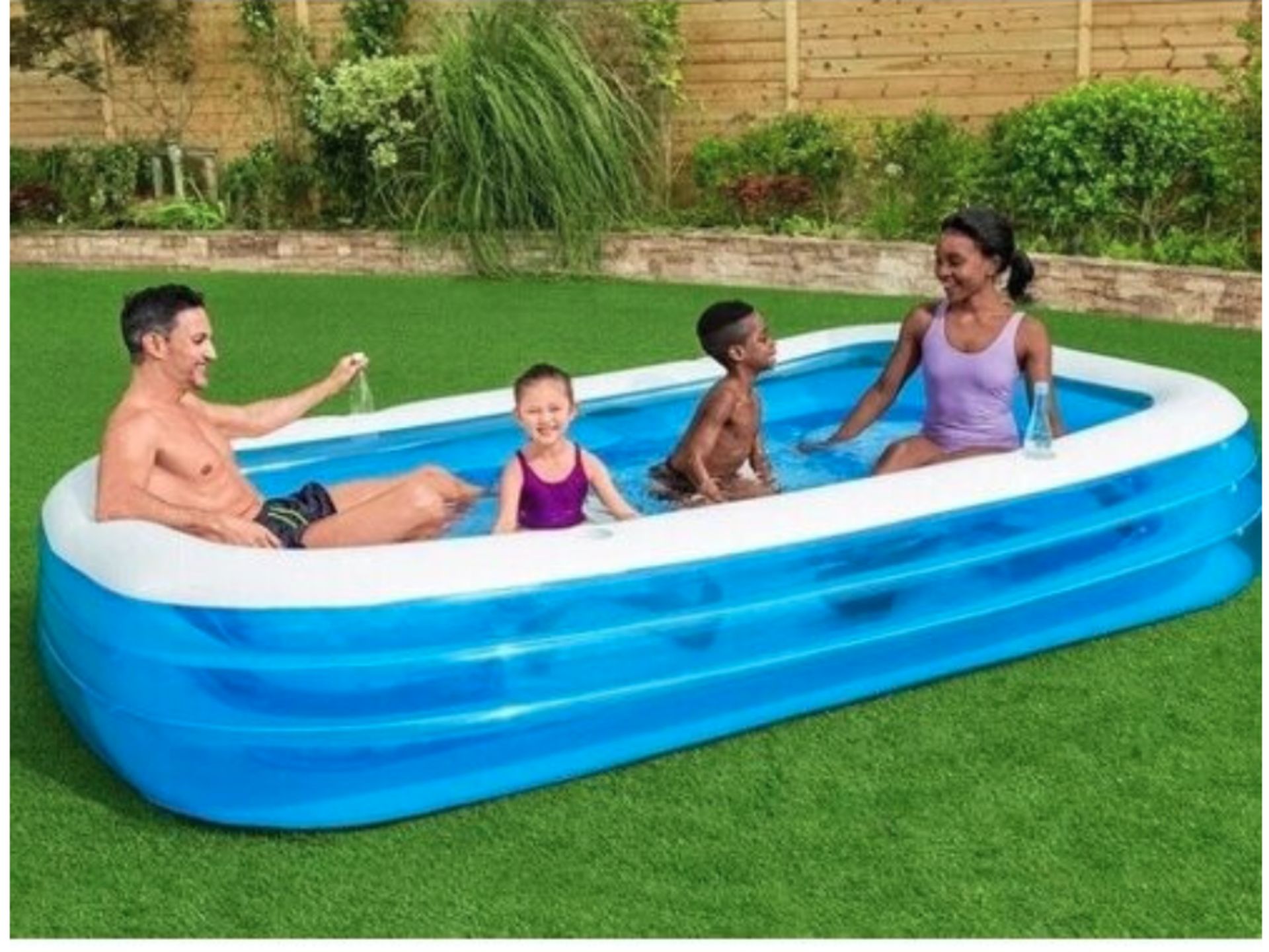 H20GO! 10ft Family Fun Inflatable Pool With Benches New Sealed Box - Image 2 of 3