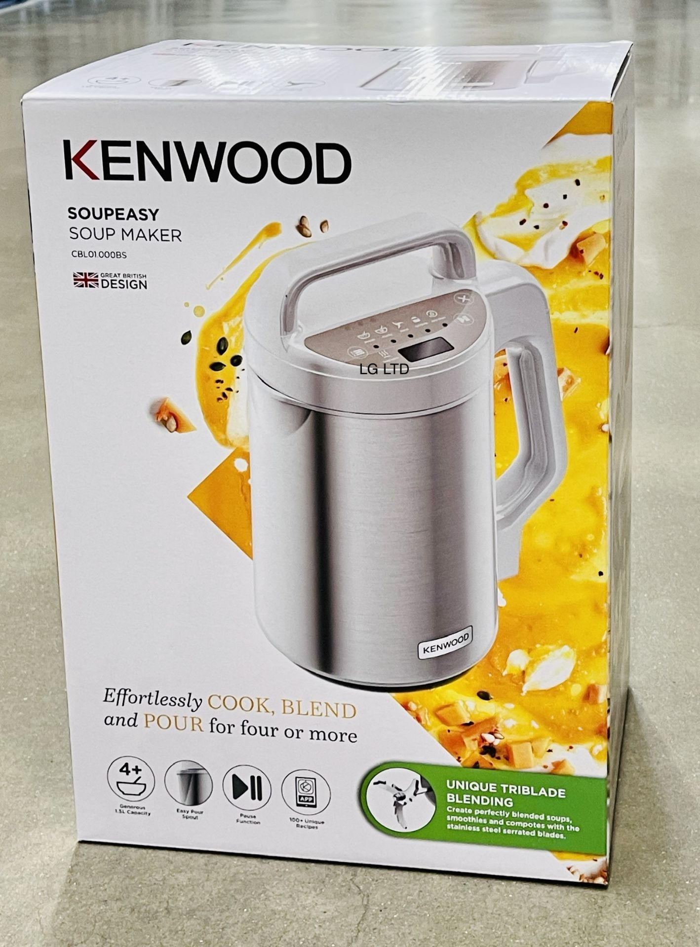 Kenwood 1.5L SoupEasy Blender CBL01.000BS New Sealed Box