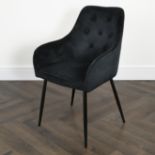 Chesterfield Black Dining Chair (Set of 2) RRP - £490