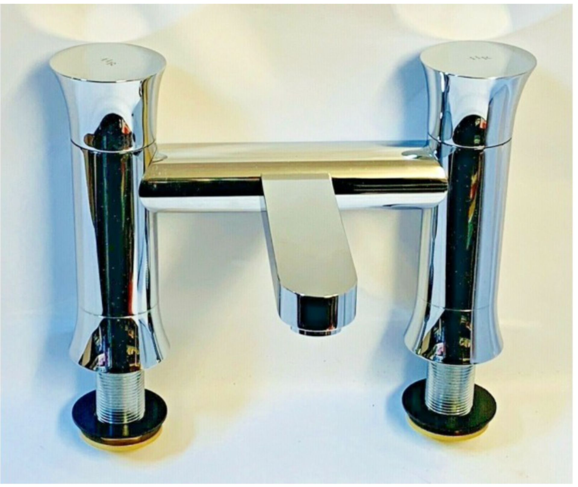 2 x Hudson Reed Quill Bath Filler Chrome QUI303 New Tatty Box