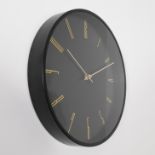 Black 12"" Modern Analogue Clock RRP - £40