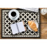 Hydra Black Vinyl Table Mat 33x45cm (Set of 4) RRP - £44