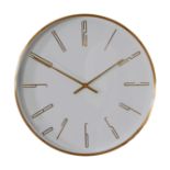 Gold 16"" Modern Analogue Clock RRP - £70