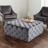 Button Grey Cocktail Ottoman RRP - £500