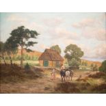 Müller-Kaempff, Paul, ländliche Farm, Öl, sign., 60 x 90