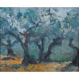 Levin, Julo, Tanzende Bäume Öl sig 20 x 24