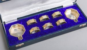 6-teiliges Set von Serviettenringen 800 Silber