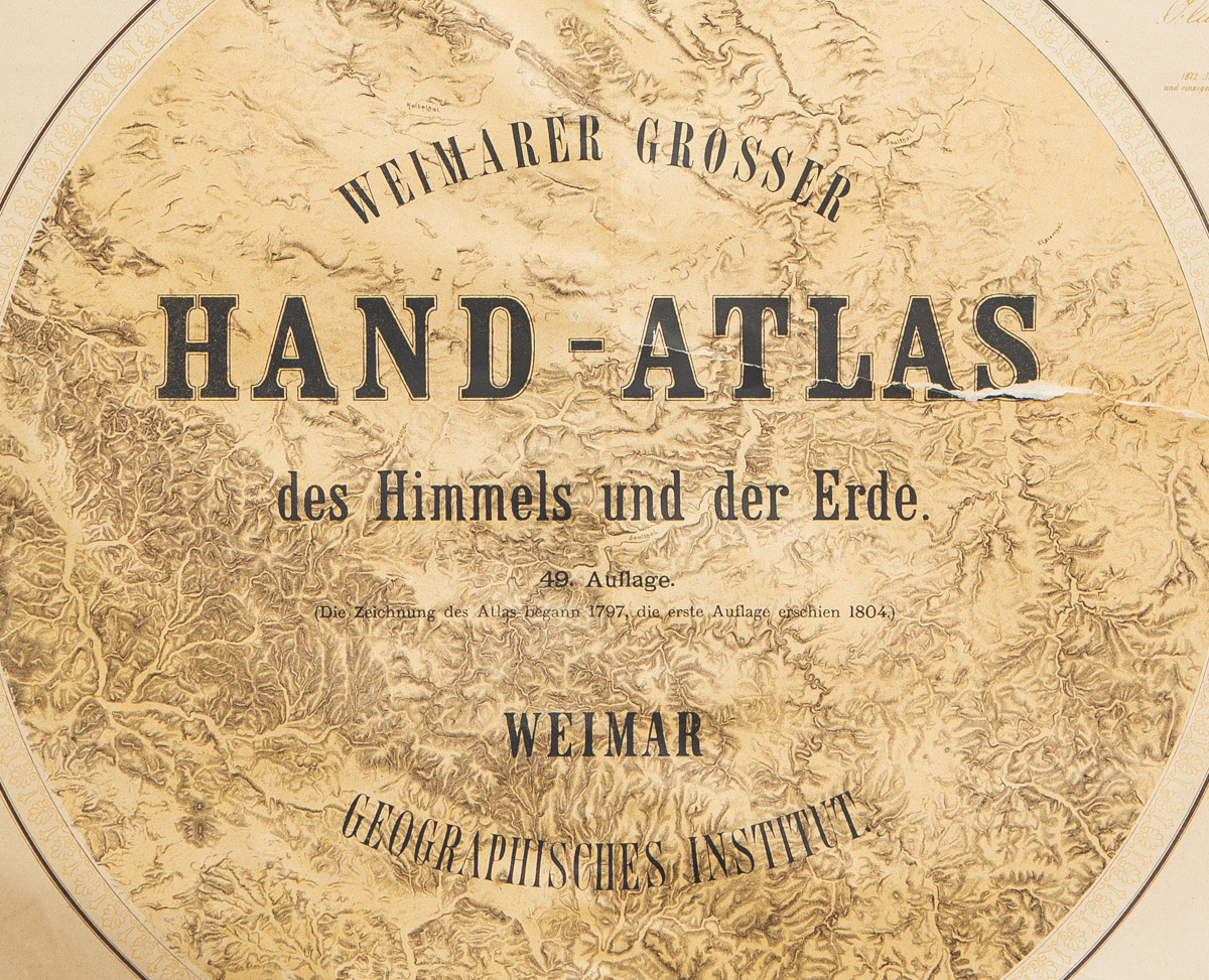 Weimarer Grosser Hand-Atlas des Himmels und der Erde - Image 2 of 2
