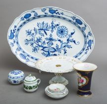 10-teiliges Konvolut von Porzellanteilen (Meissen, 1. u. 2. Wahl)