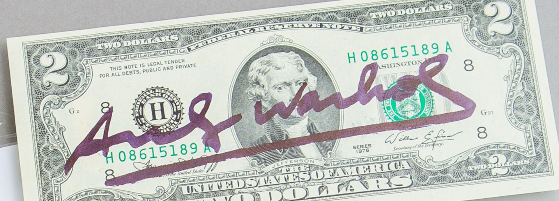 Warhol, Andy (1928 - 1987), "2 USD (Thomas Jefferson)" (1976) - Bild 2 aus 2