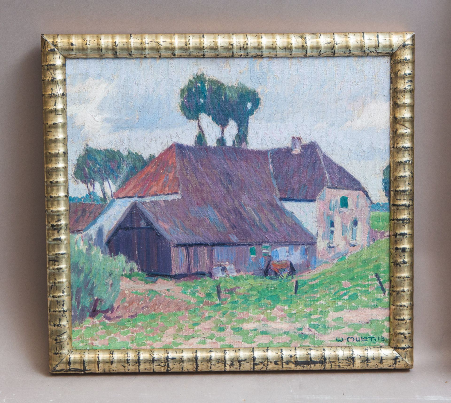 Mulot, Willy (1889 - ?), Landschaftsdarstellung mit Haus