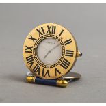 Reiseuhr "Must" (Cartier), vergoldetes Metall