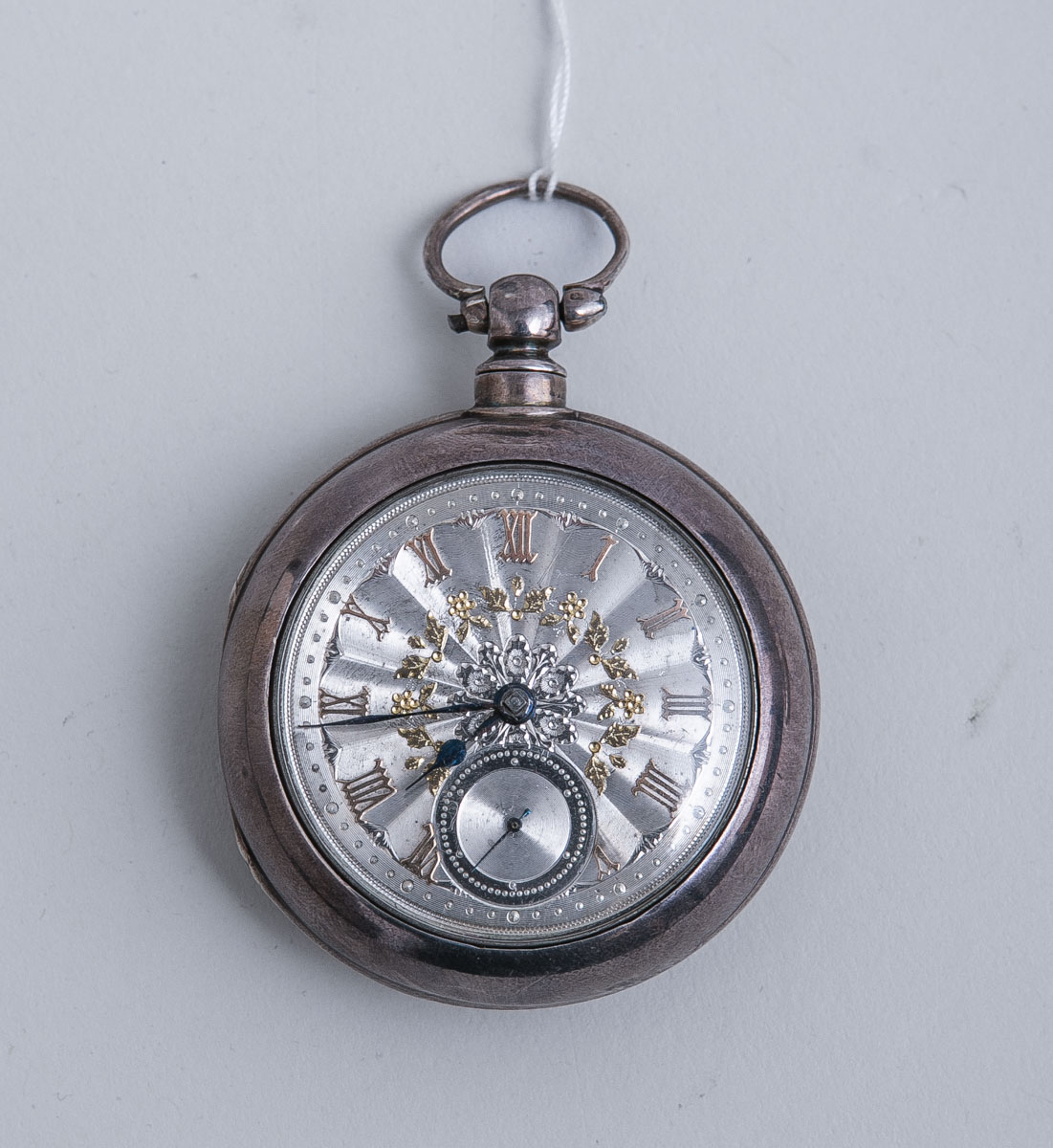 Taschenuhr mit Schlüsselaufzug 925 Silber