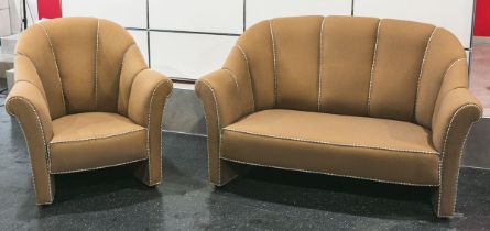 Sofa "158" und Sessel (Haus Koller, Design: Josef Hofmann, 1914)