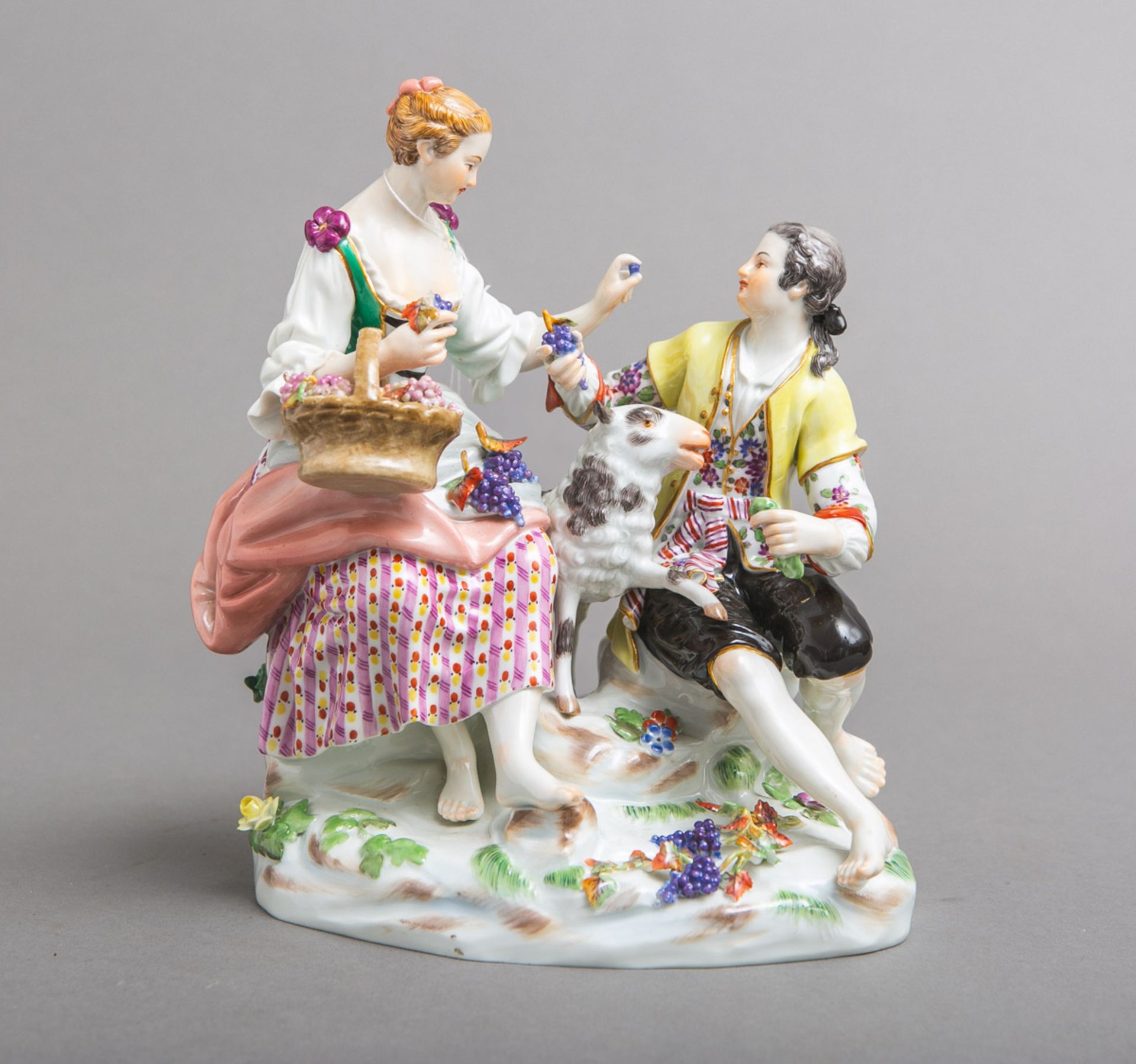 Porzellanfigurengruppe Schäferpaar (Meissen, 19./20. Jh.) - Image 2 of 16