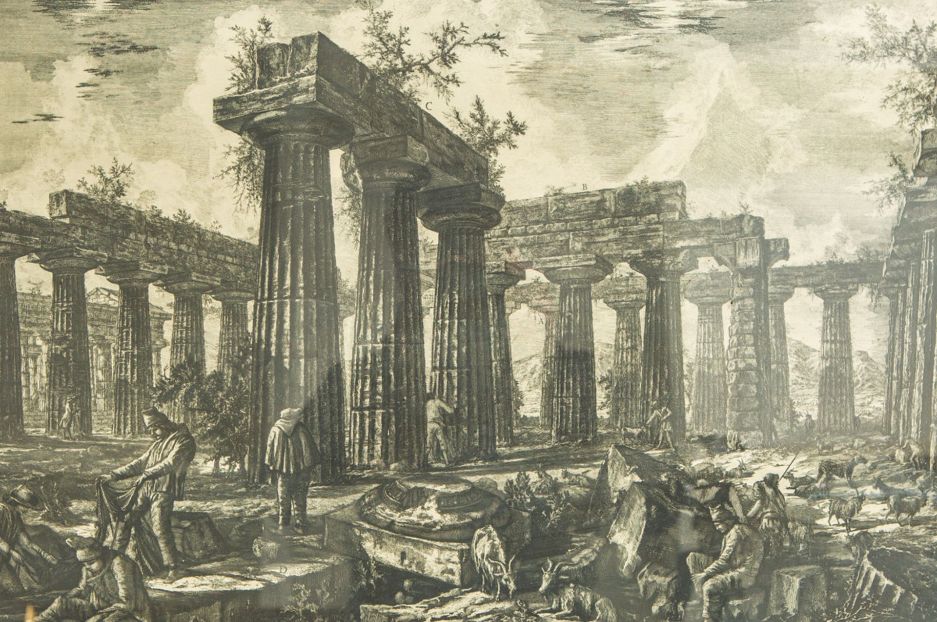 Piranesi, Giovanni Battista (1720 - 1778), "Autre Vüe interieure des restes du Collége supposé des A - Bild 2 aus 3