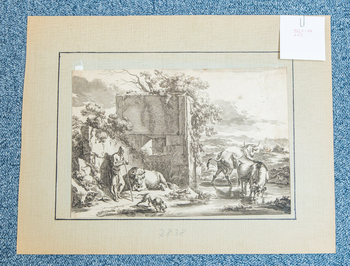 Berchem, Nicolaes (1620 - 1683), "Die saufende Kuh" (wohl um 1680)
