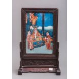 Hinterglasbild mit der Darstellung der Kaiserfamilie (China, 20. Jh.)