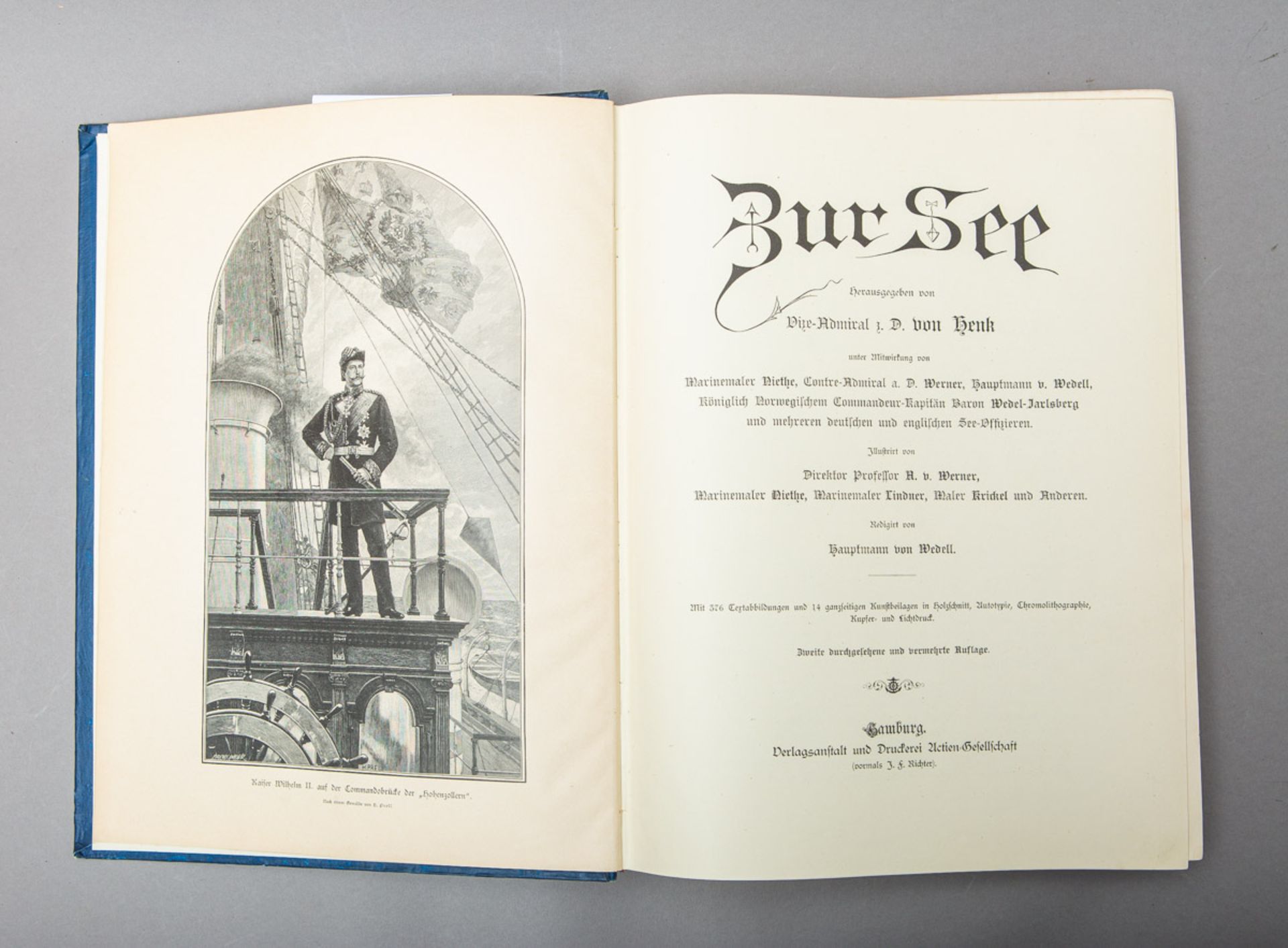 von Henk, D. - Vize-Admiral (Hrsg.), "Zur See" (um 1880/90) - Image 2 of 2