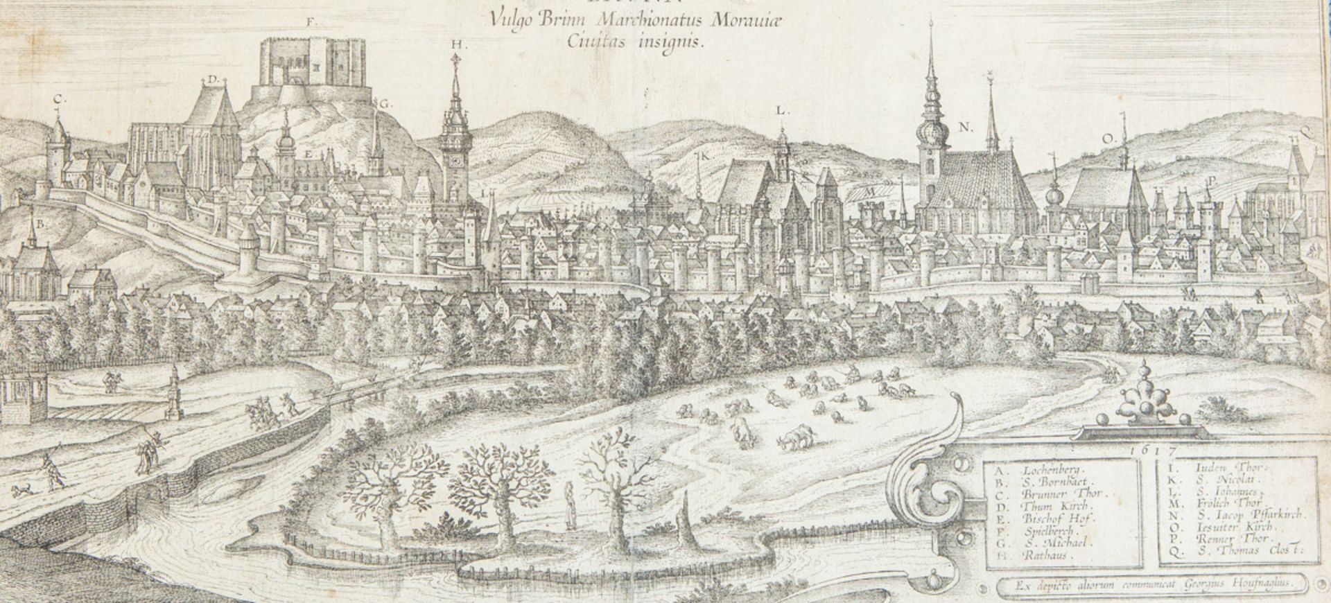 Hoefnagel, Joris (1542 - 1600), Ansicht von Brunn - Image 2 of 3