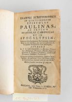 Examina scripturistica in sacram sripturam Autor R.P.F. Leonardo a.S. Martino 1779