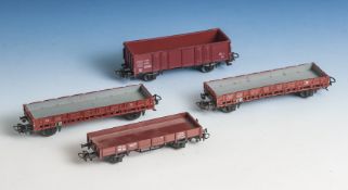 4-teiliges Konvolut von offenen Güterwagen (Märklin)
