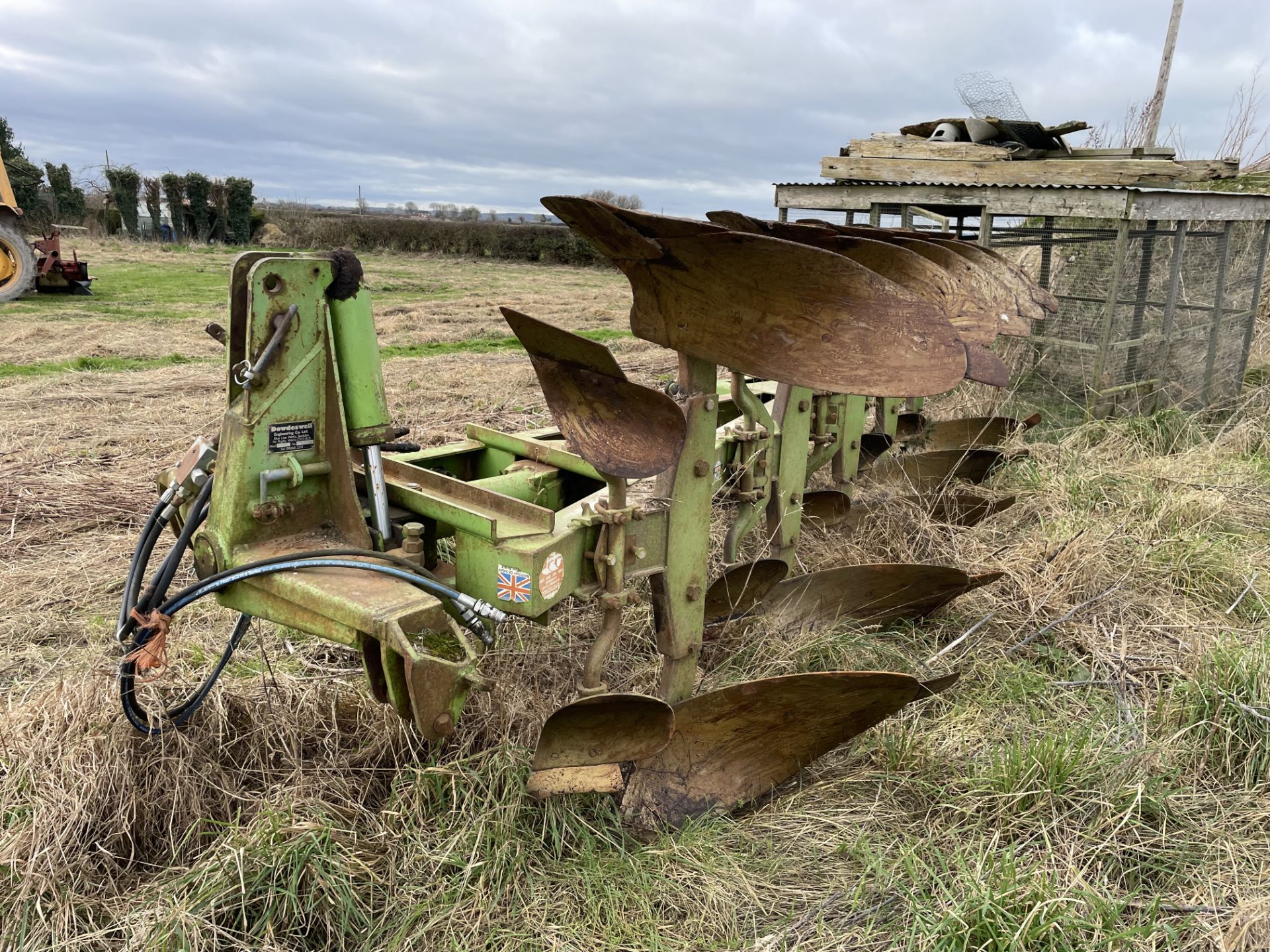 1991 Dowdswell DP7D/2 4 plus 1 5 furrow reversible plough, owned from new - Subject to VAT