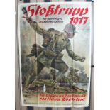 Filmplakat Filmposter "Stoßtrupp 1917" NS Propagandafilm München 1933 selten!, Grafik Entwurf Alber