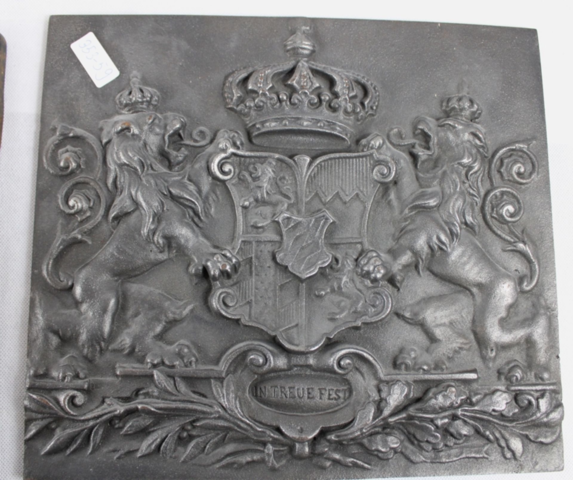 Königreich Bayern gusseiserne Wappen ca. 32 x 29 cm, wohl ein Original mit 8,4 kg u. ein Nachguss m - Image 2 of 3