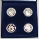 50 Jahre Grundgesetz Briefmarke u. Silbermedaillen, darunter 4 Medaillen 999 Silber je 20 g Ø 40 mm