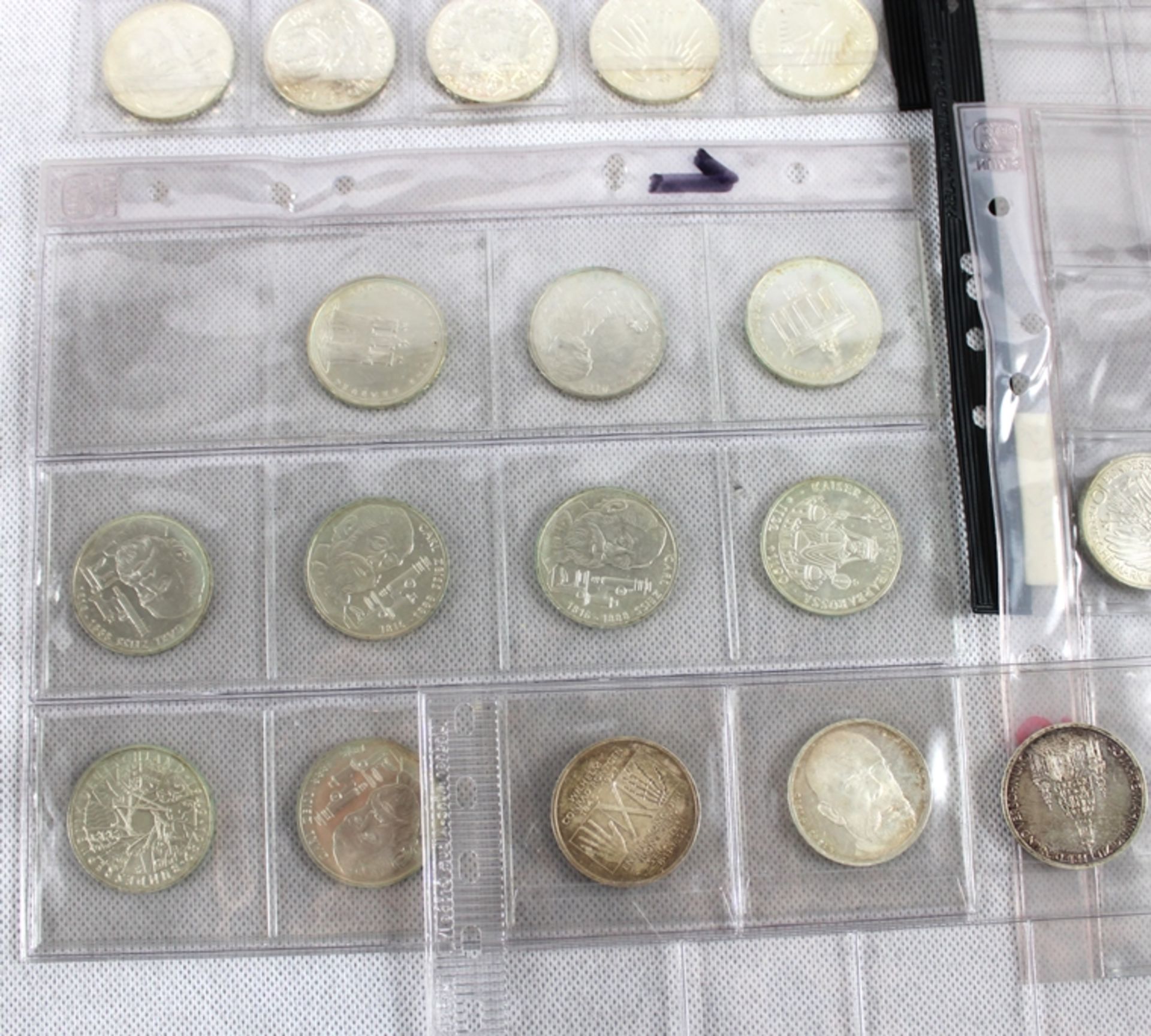 5 DM u. 10 DM Silbermünzen Gedenkmünzen Münzsammlung, darunter 5 x 5 DM u. 73 x 10 DM - Image 5 of 5