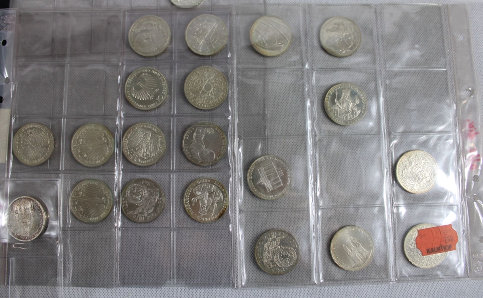 5 DM u. 10 DM Silbermünzen Gedenkmünzen Münzsammlung, darunter 5 x 5 DM u. 73 x 10 DM - Image 4 of 5