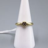 Brillantring 0,1 ct. Gold 585, Ring Ø ca. 17 mm, 2 g