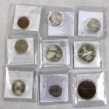 Münz- Medaillensammlung viele Silbermünzen Konvolut 10 St., darunter 100 Dong 1986 Vietnam, 500 Afg