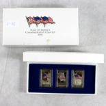 Flags of America Commemorative Coin Set 2010, 3 x 1 Dollar, Mesa Grande/Kalifornien 2010, je 31 g K