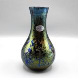 Royal Brierley Vase irisierend ca. 17 cm, Aufkleber u. signiert a. Boden
