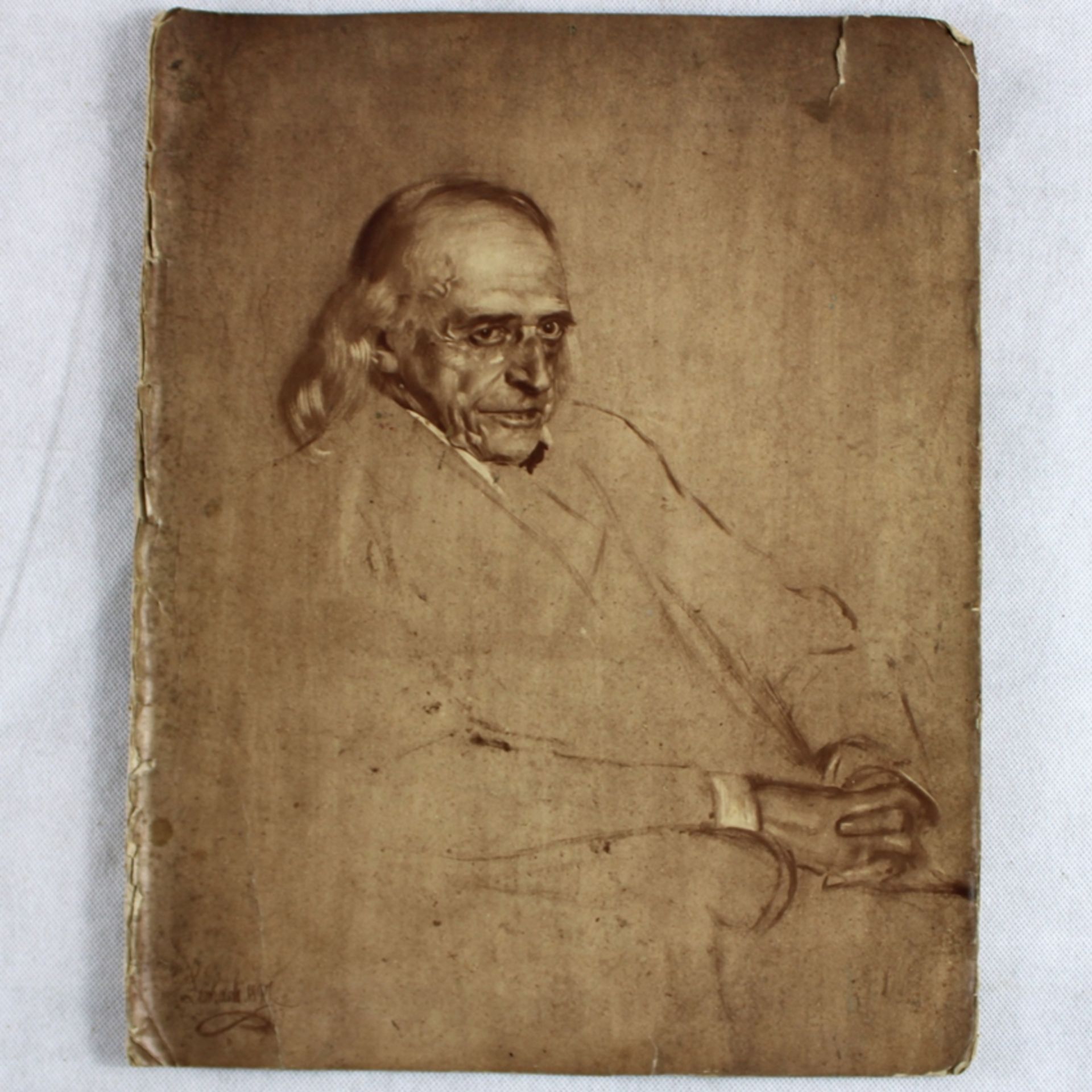 Foto/Grafik des Gemälde "Theodor Mommsen Franz v. Lenbach 1897" 1. H. 20 Jh., ca. 36,5 x 28,5 cm, B