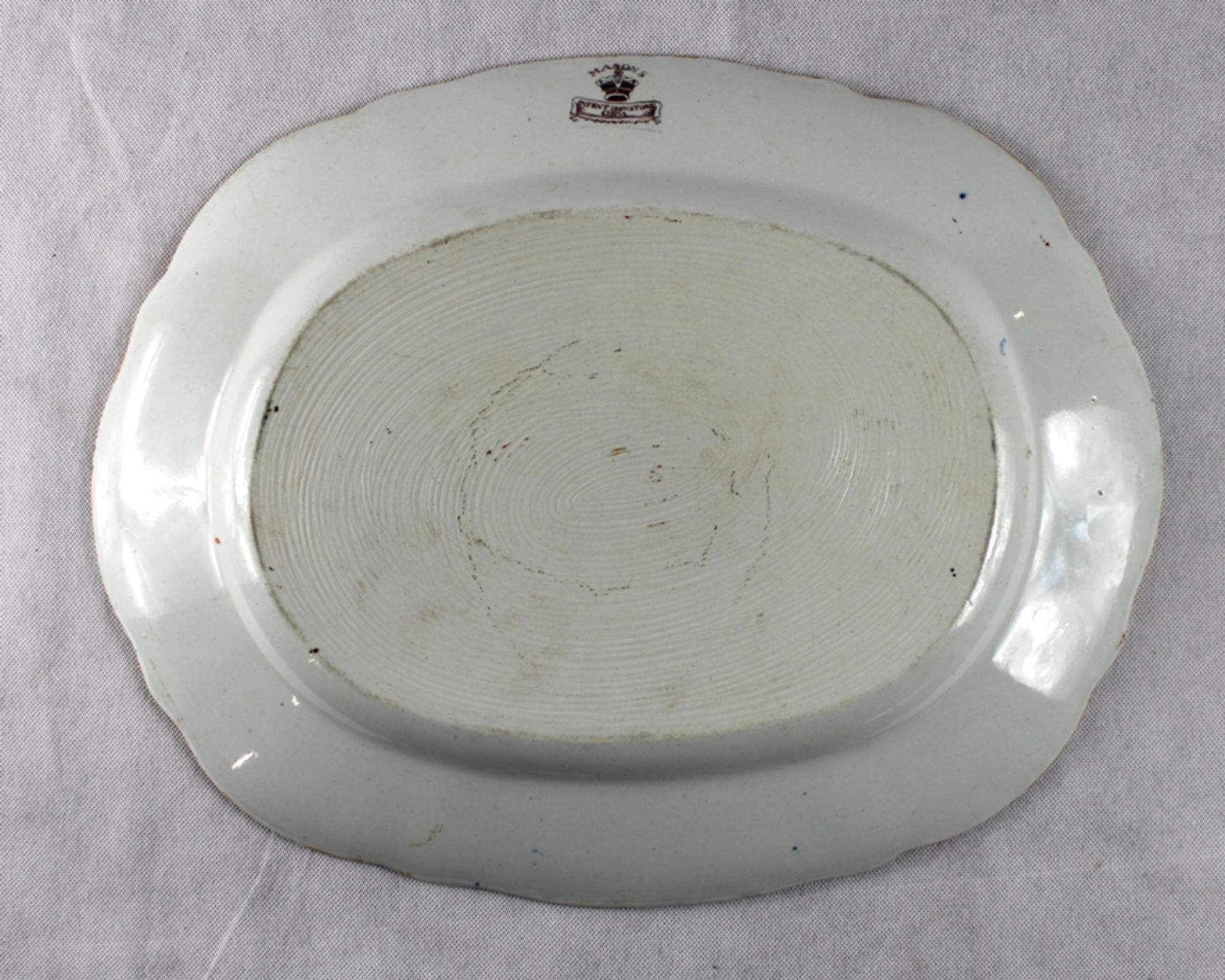 Masons Patent Ironstone China Prunkteller ca. 44,5 x 35 cm - Bild 2 aus 3