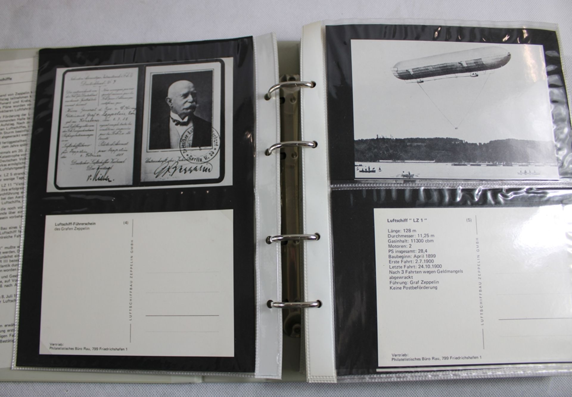 5 Alben mit über 1200 Postkarten Zeppelin Repro 80/90 er Jahre, vom Zeppelin Museum Friedrichshafen - Bild 3 aus 8