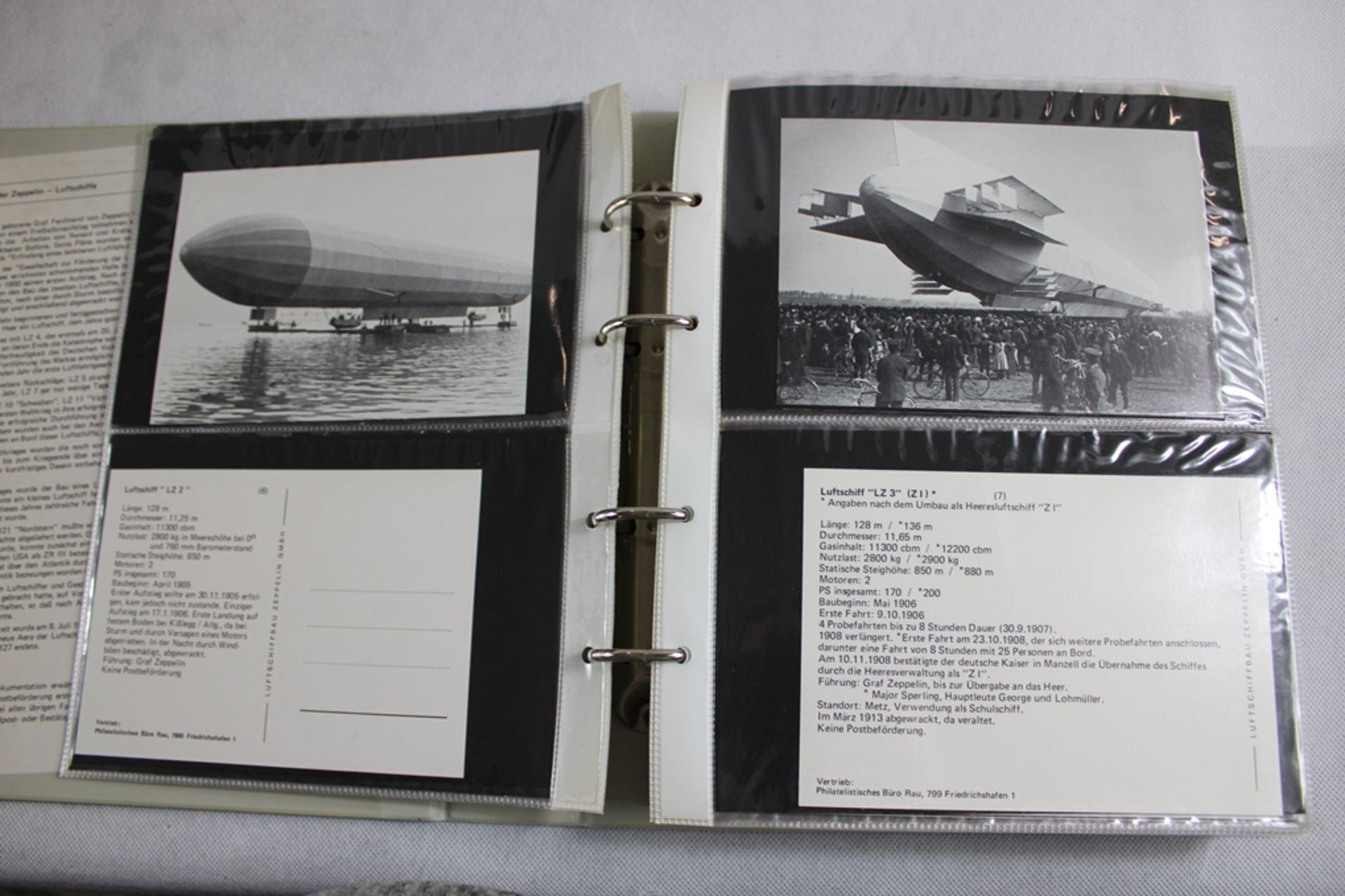 5 Alben mit über 1200 Postkarten Zeppelin Repro 80/90 er Jahre, vom Zeppelin Museum Friedrichshafen - Bild 4 aus 8