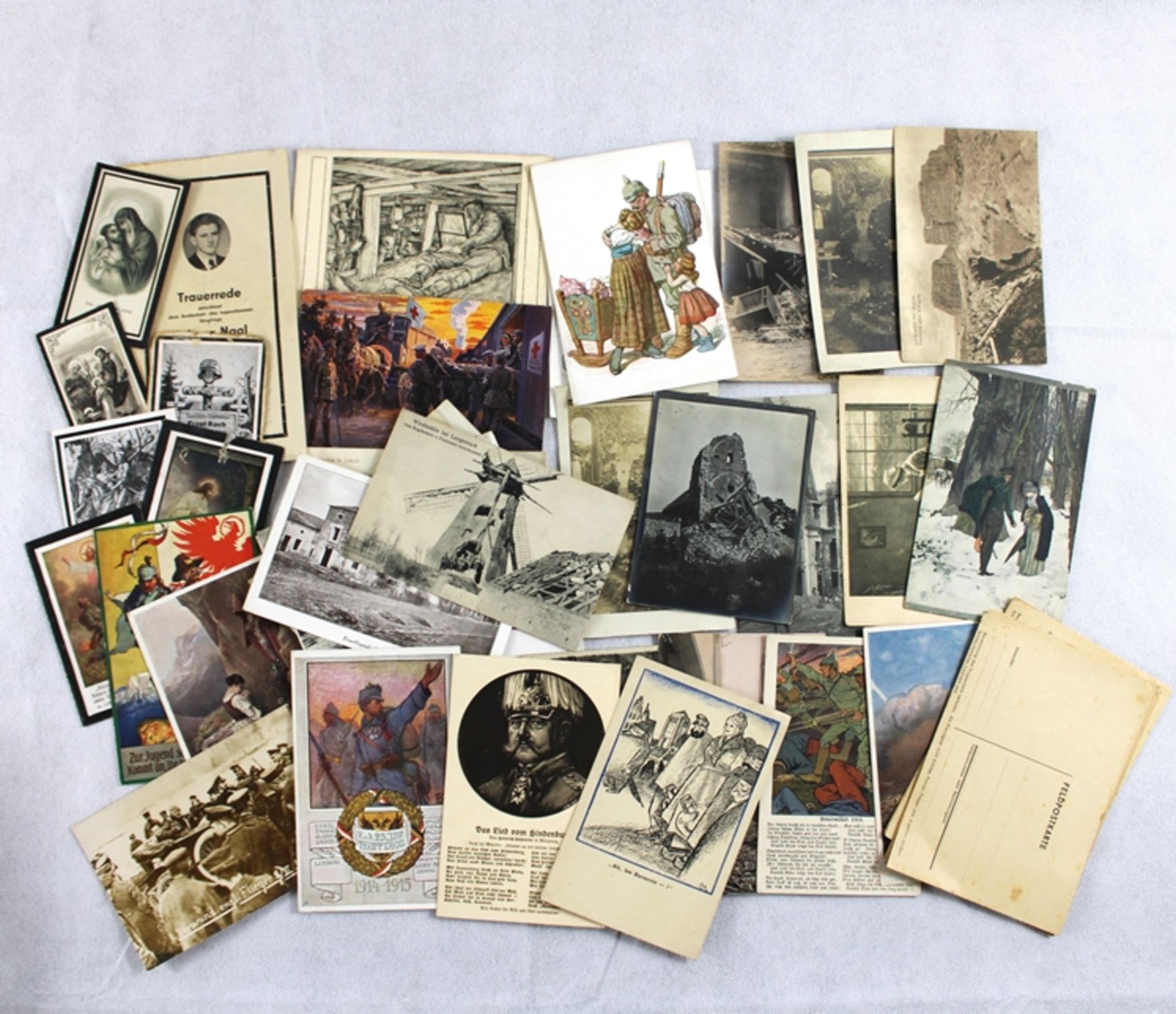 Feldpostkarten Sterbebilder überw. WKI Konvolut, ca. 6 Sterbebilder WKI WKII, ca. 34 St. Postkarten
