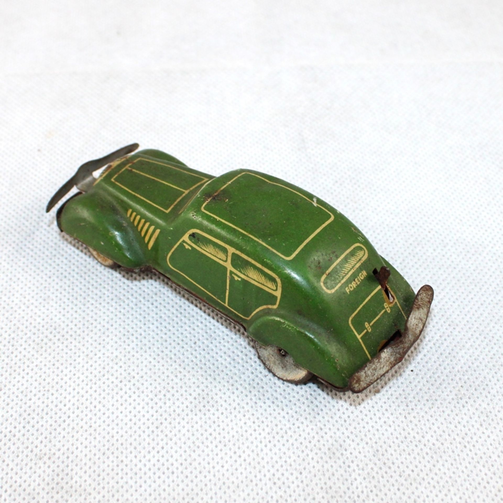 Foreign Blechauto Bleckspielzeug Schlüsselaufzug 1. H. 20 Jh., Made in Germany, ungetestet (ohne Sc - Bild 2 aus 4