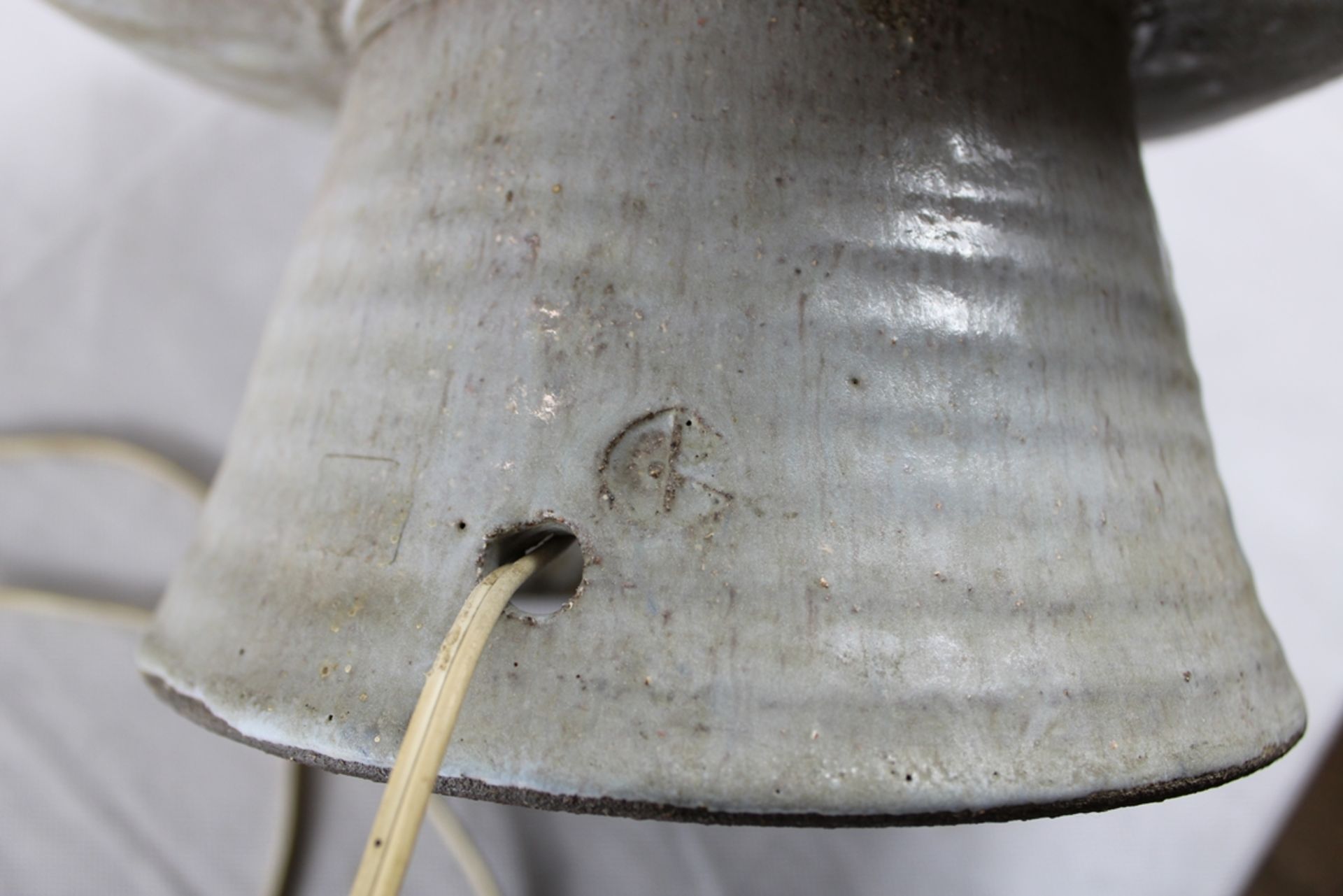 Keramiklampe modernes Design, Höhe ca. 26 cm, Ø ca. 31 cm, Elektrik ungetestet (vom Fachmann prüfen - Image 3 of 4