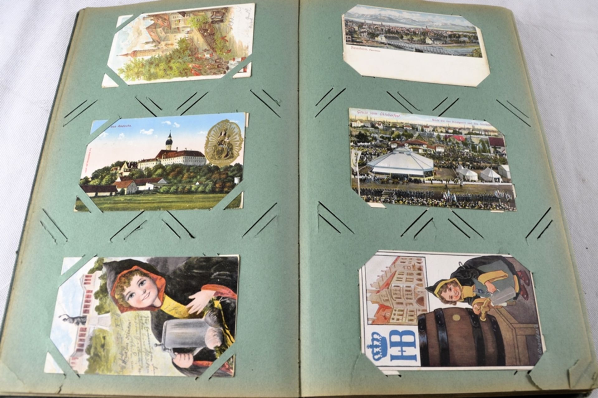 Postkarten Ansichtskarten Album überw. Anfang 20 Jh. ca. 228 St., darunter viele Karten aus München - Bild 10 aus 18