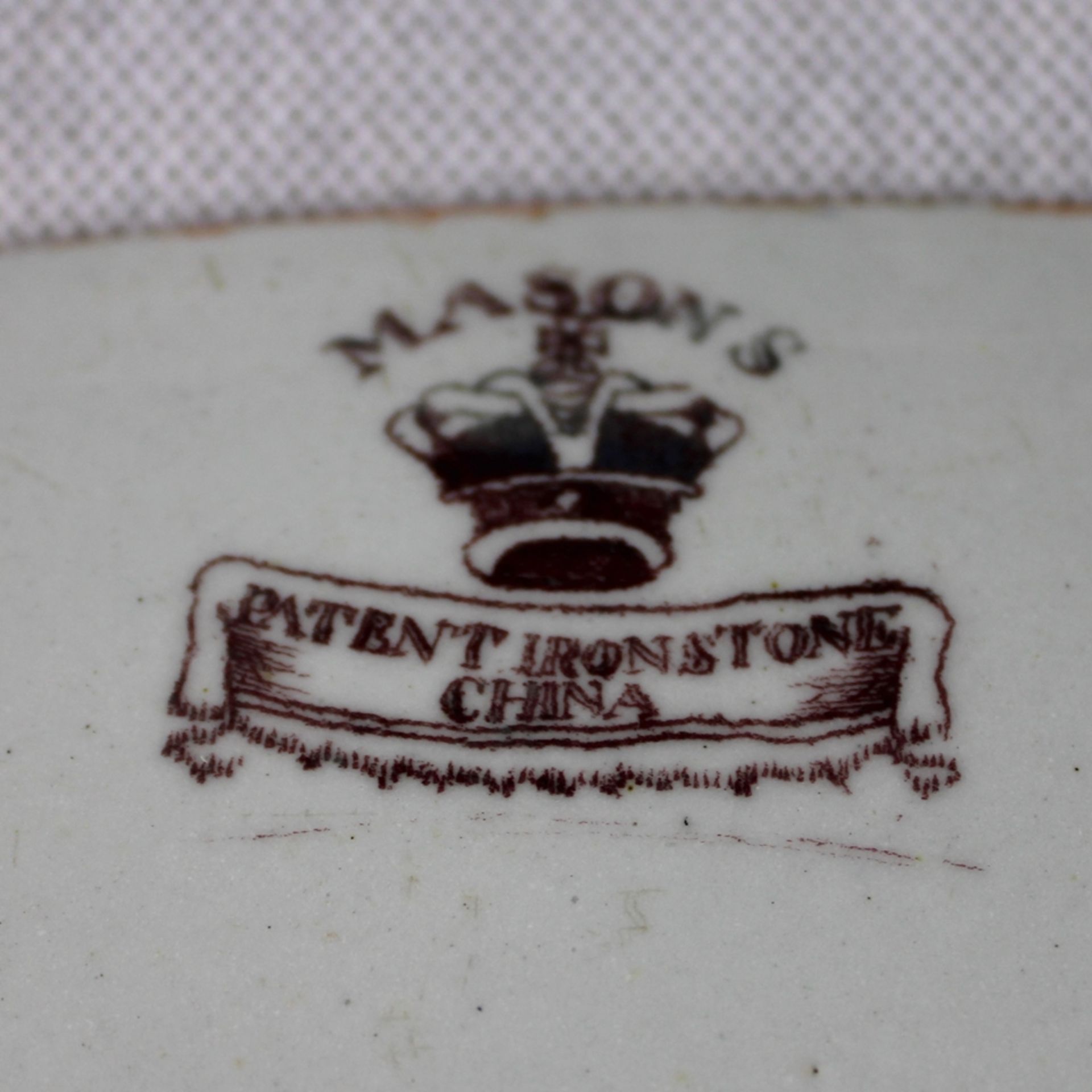 Masons Patent Ironstone China Prunkteller ca. 44,5 x 35 cm - Bild 3 aus 3