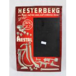 Hesterberg Hestal Blechschild ca. 49 x 34 cm, tlw. rostig