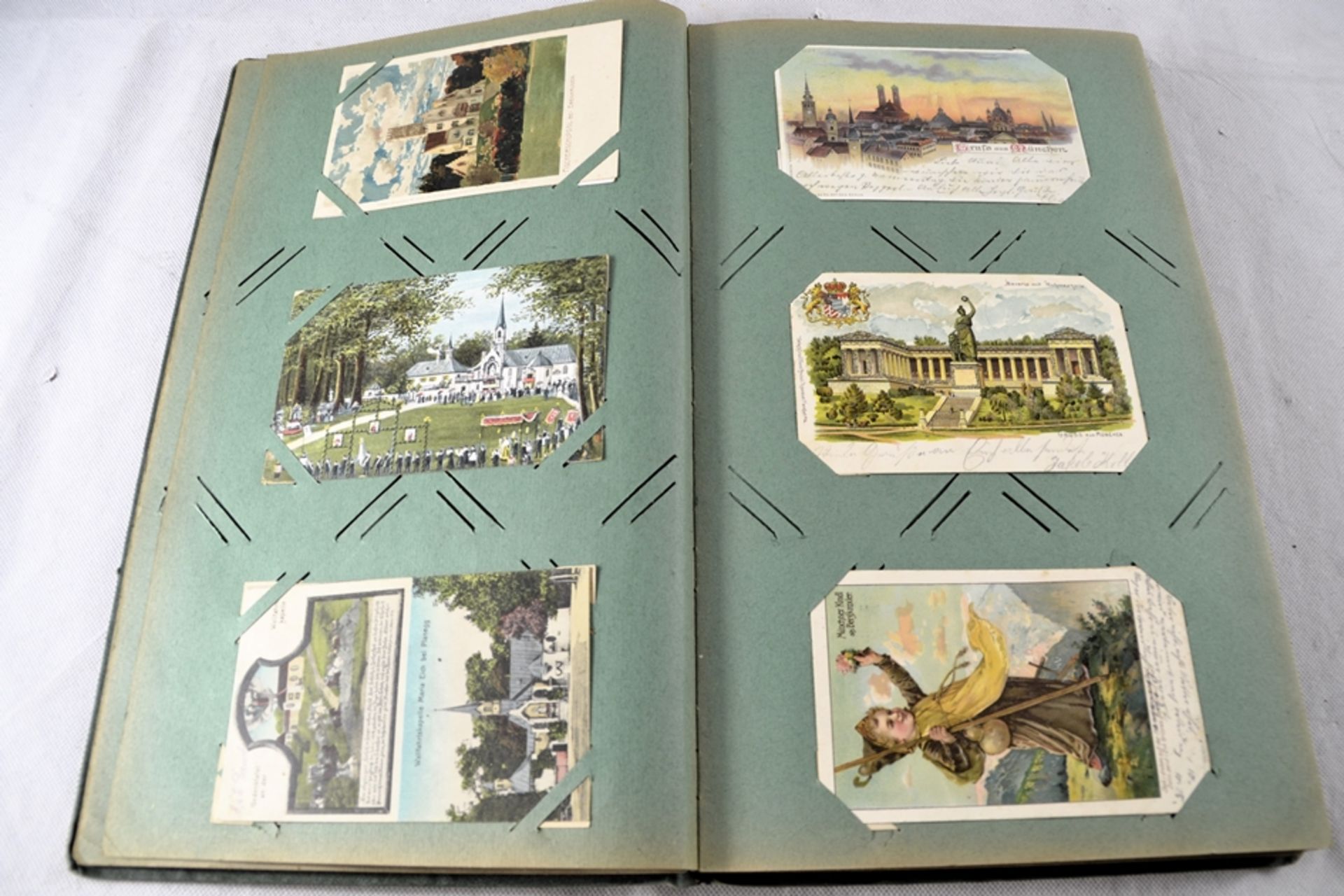 Postkarten Ansichtskarten Album überw. Anfang 20 Jh. ca. 228 St., darunter viele Karten aus München - Bild 8 aus 18